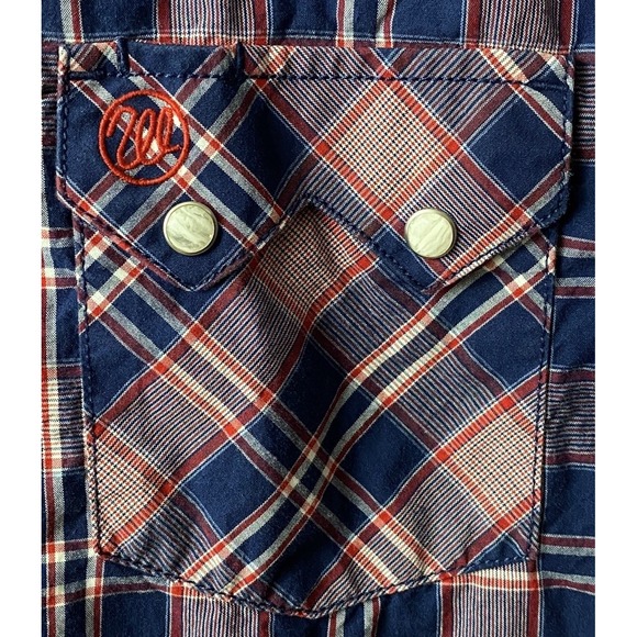 Wrangler Retro Western‎ Pearl Snap Men xL Snap Short Sleeve Stripped - Picture 5 of 7